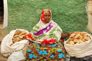 Woman selling bread