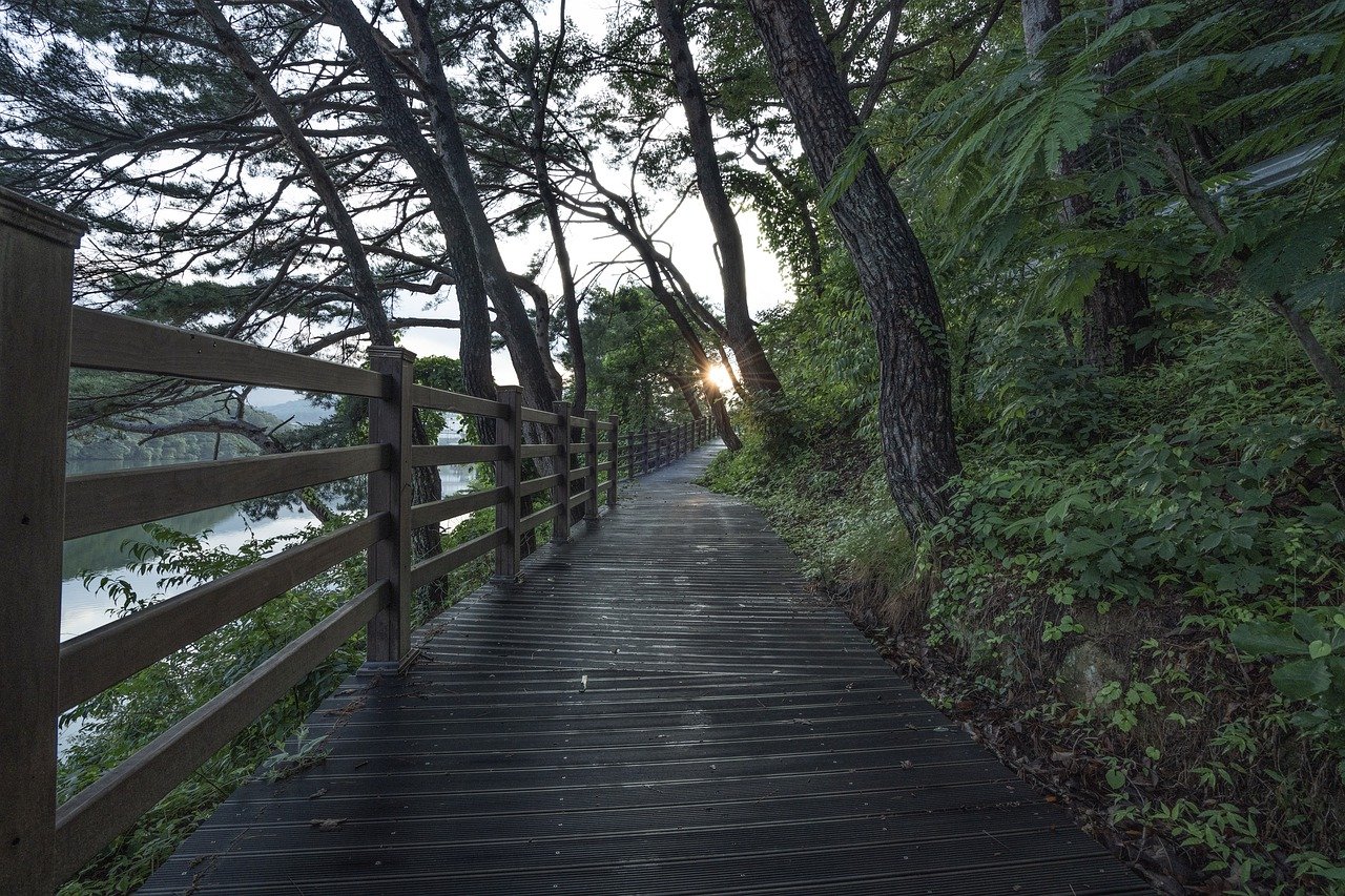 Walking towards a light