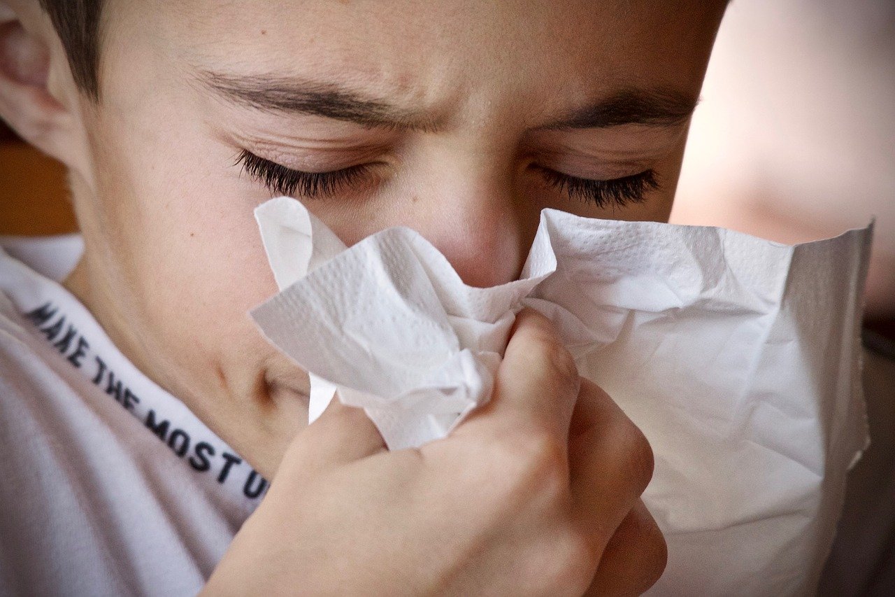 Sneezing person