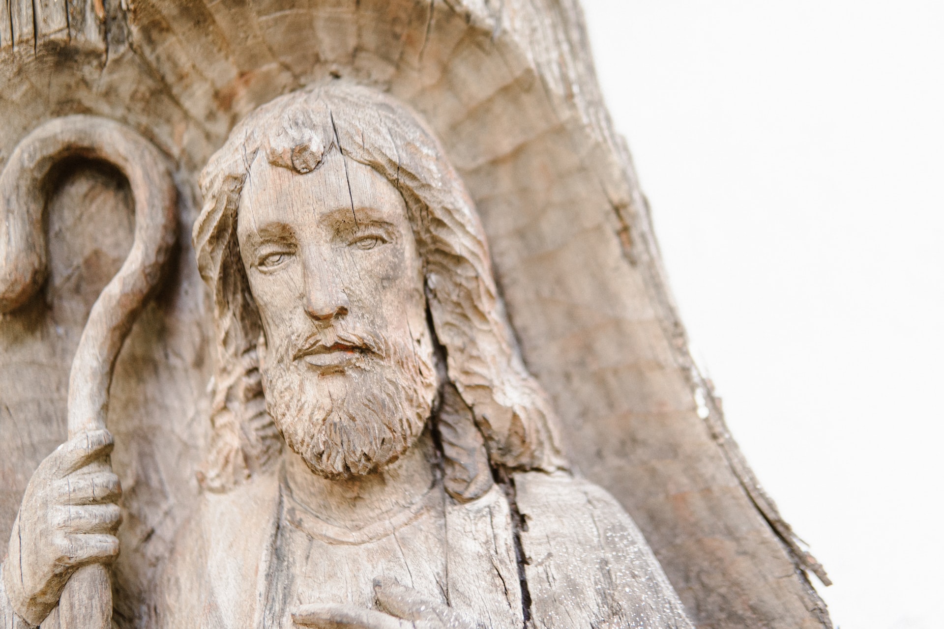 A carving of St Joseph