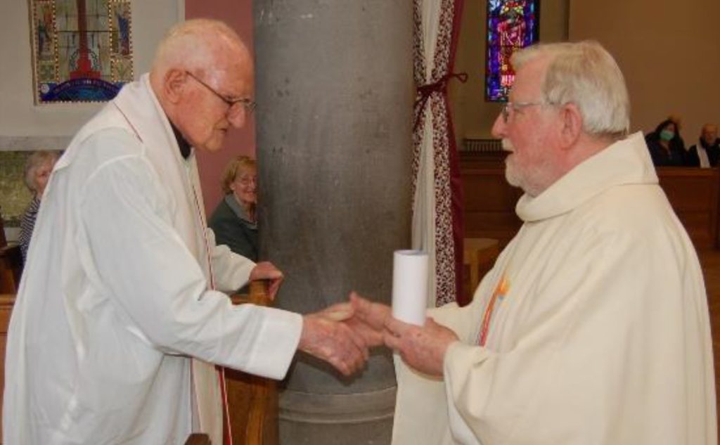 Fr Reggie Gillooly C.S.Sp. celebrates his 100th birthday.