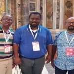 Pictured (Left–Right): Fr Erasmus, Fr John and Fr Sami