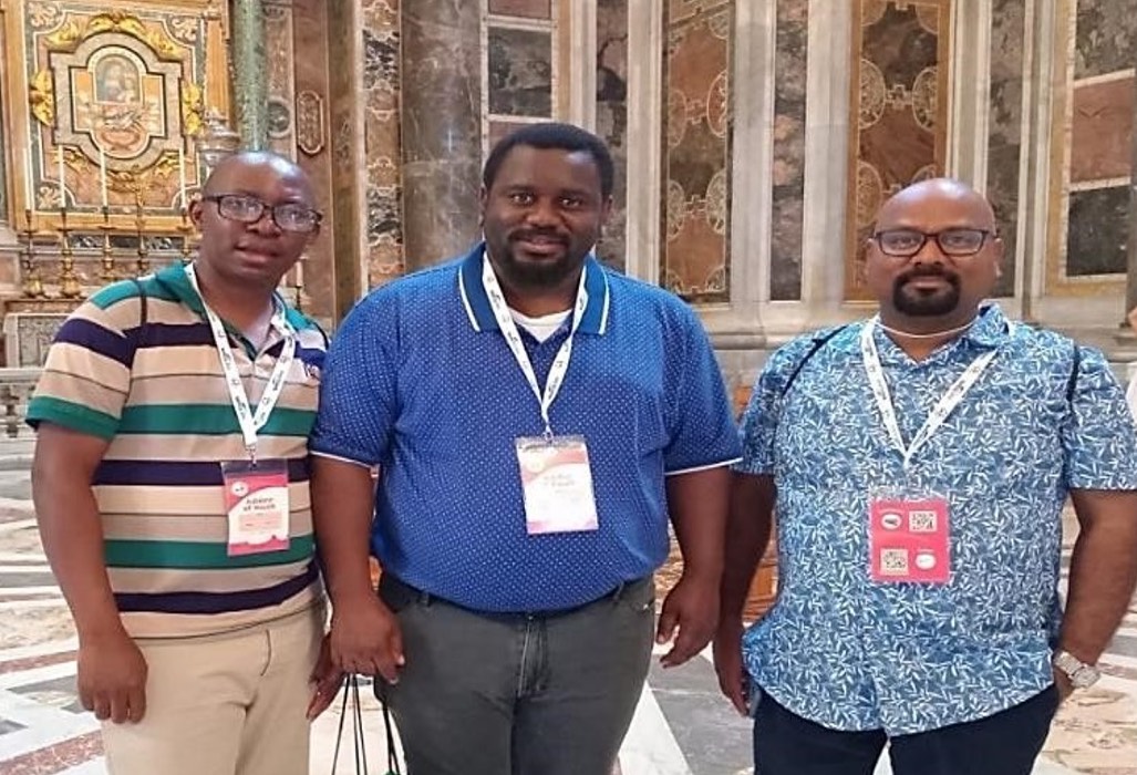 Pictured (Left–Right): Fr Erasmus, Fr John and Fr Sami